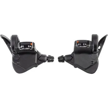 TS38 Thumb-Tap Shifter Set - 6 Speed, Triple, Optical Gear Indicator, Shimano Compatible