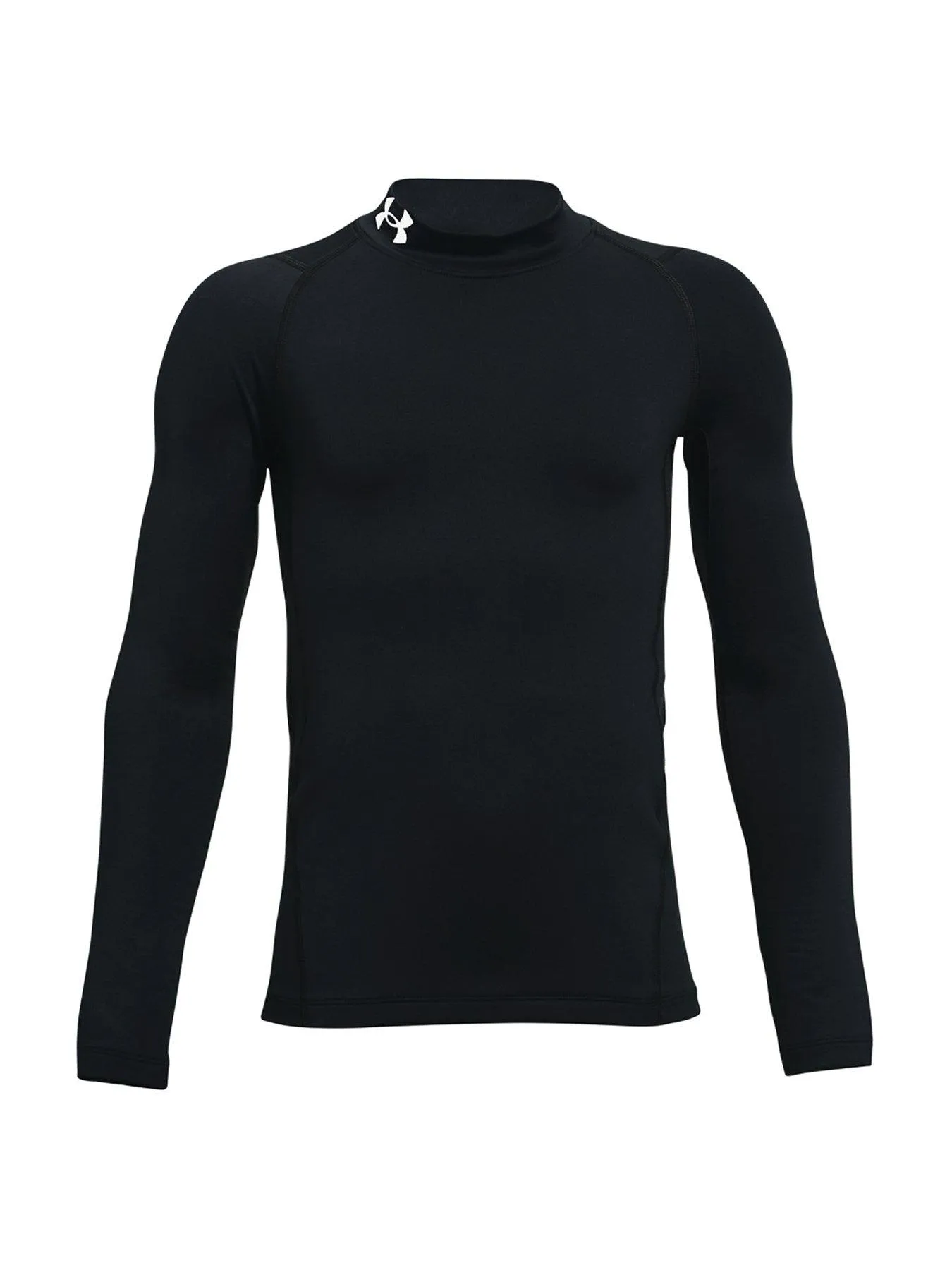 UNDER ARMOUR Boys Cold Gear Mock Long Sleeve Top - Black