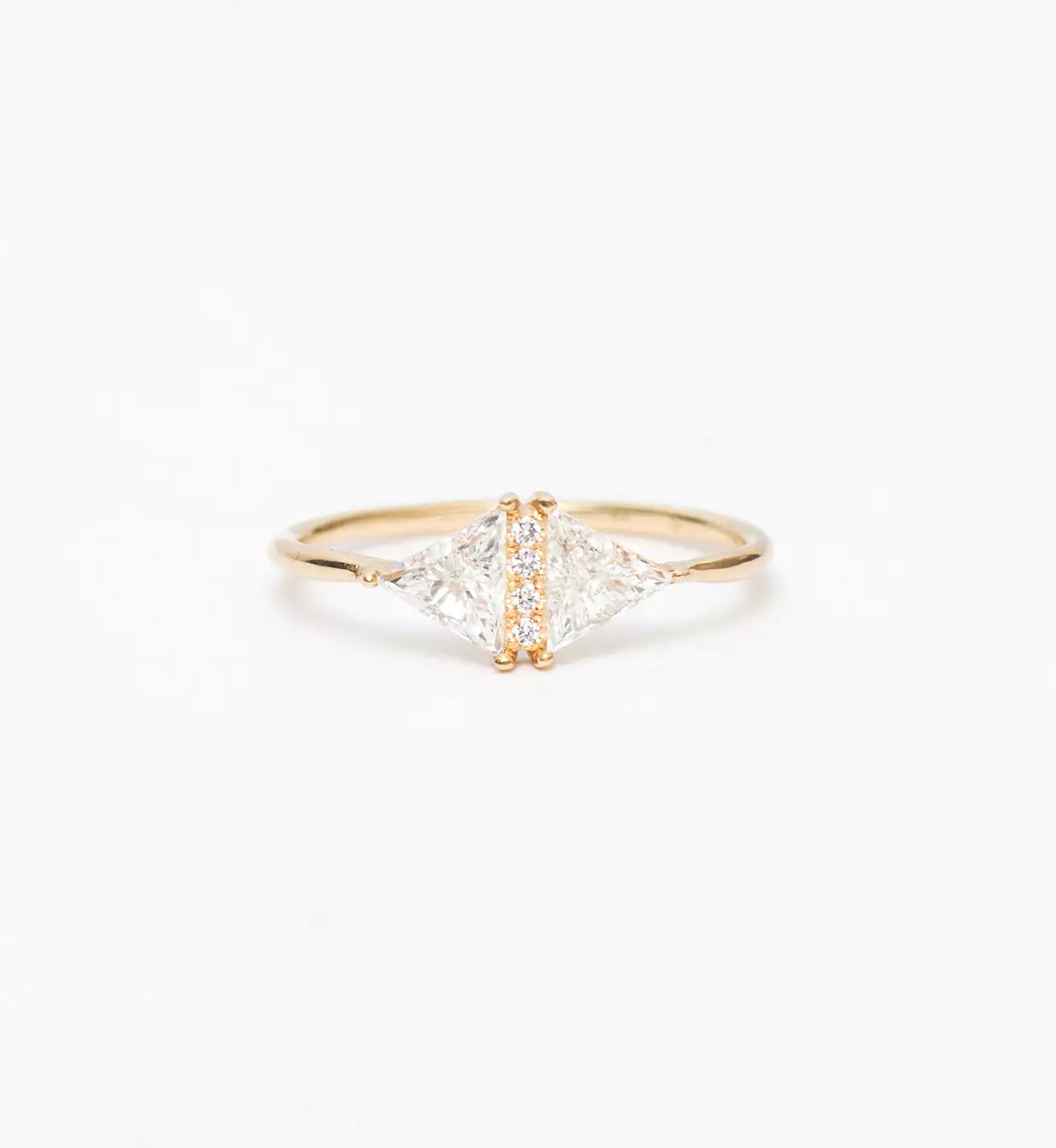 Vintage Diamond Triangle Ring