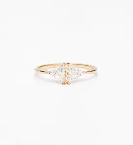 Vintage Diamond Triangle Ring