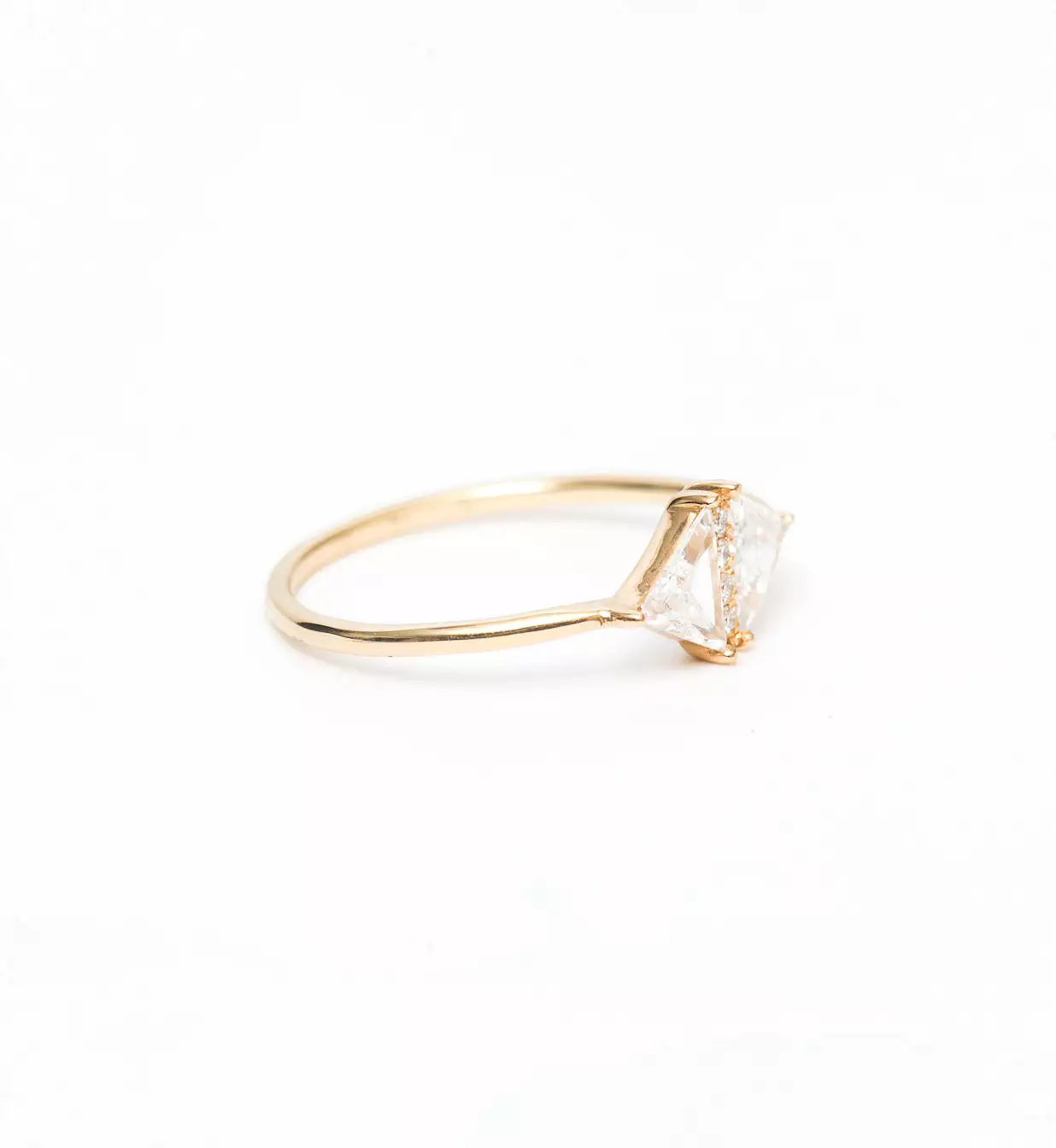 Vintage Diamond Triangle Ring