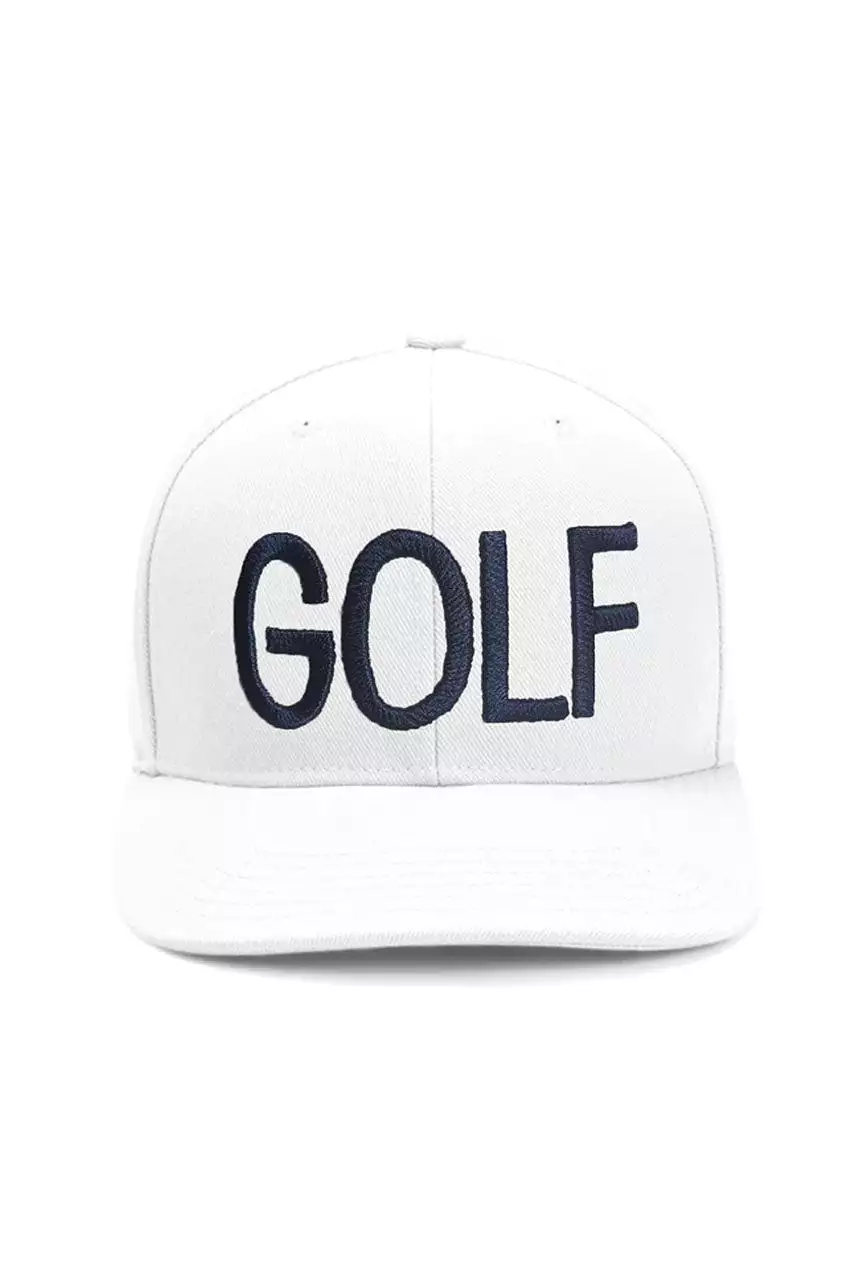 White GOLF Snapback Hat