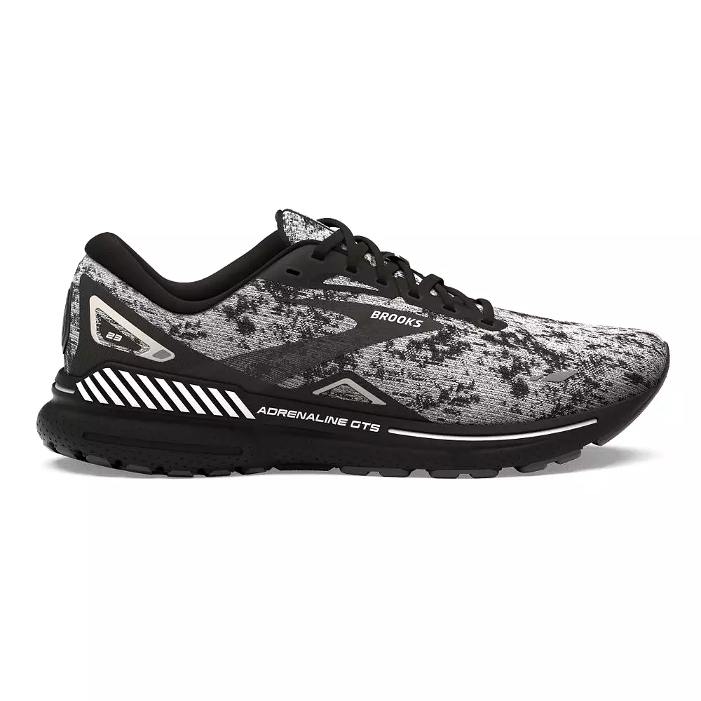 Women's Brooks Adrenaline GTS 23, White/Grey/Black, 13 D Wide