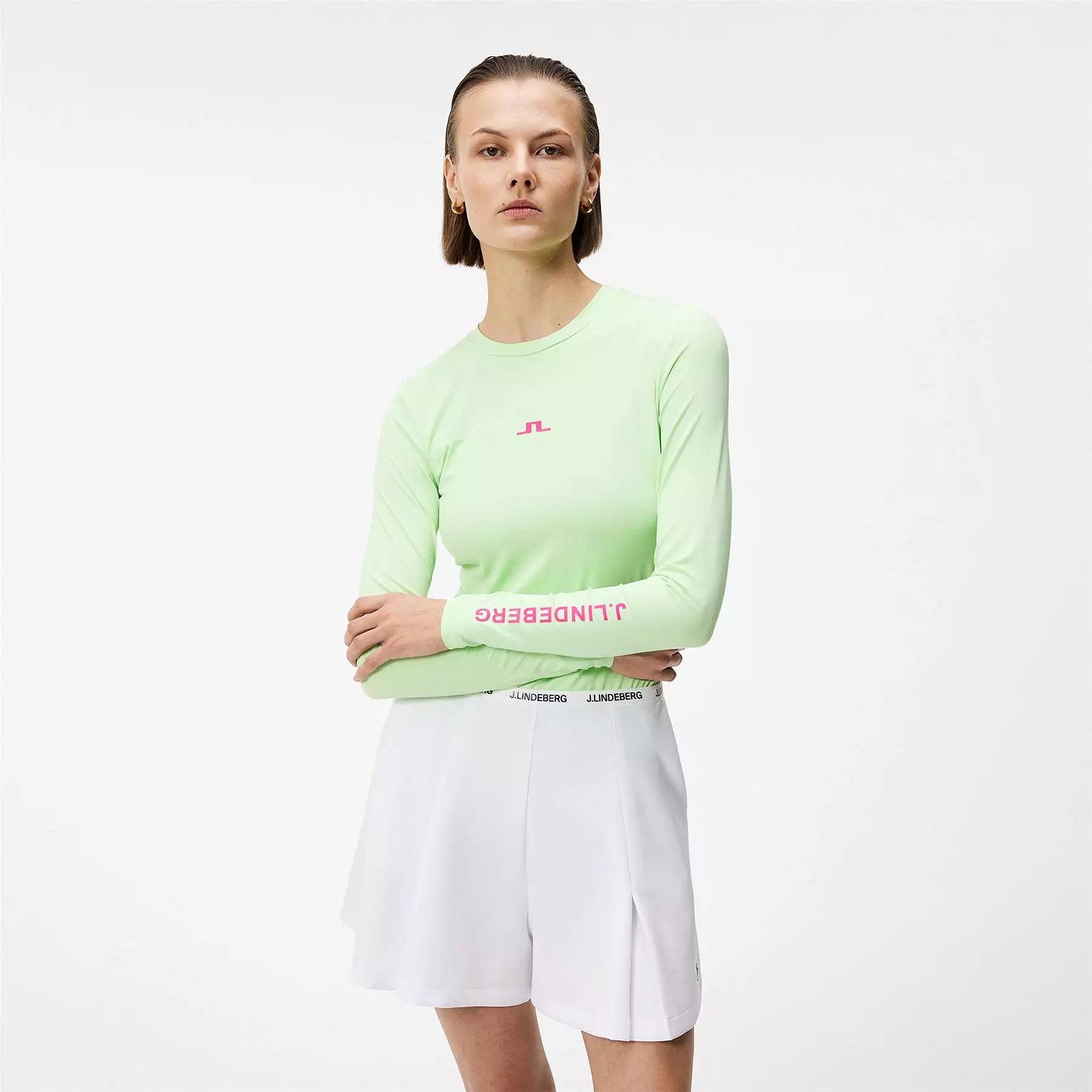 Womens Tekla Slim Fit Crew Neck Base Layer Paradise Green - SS24