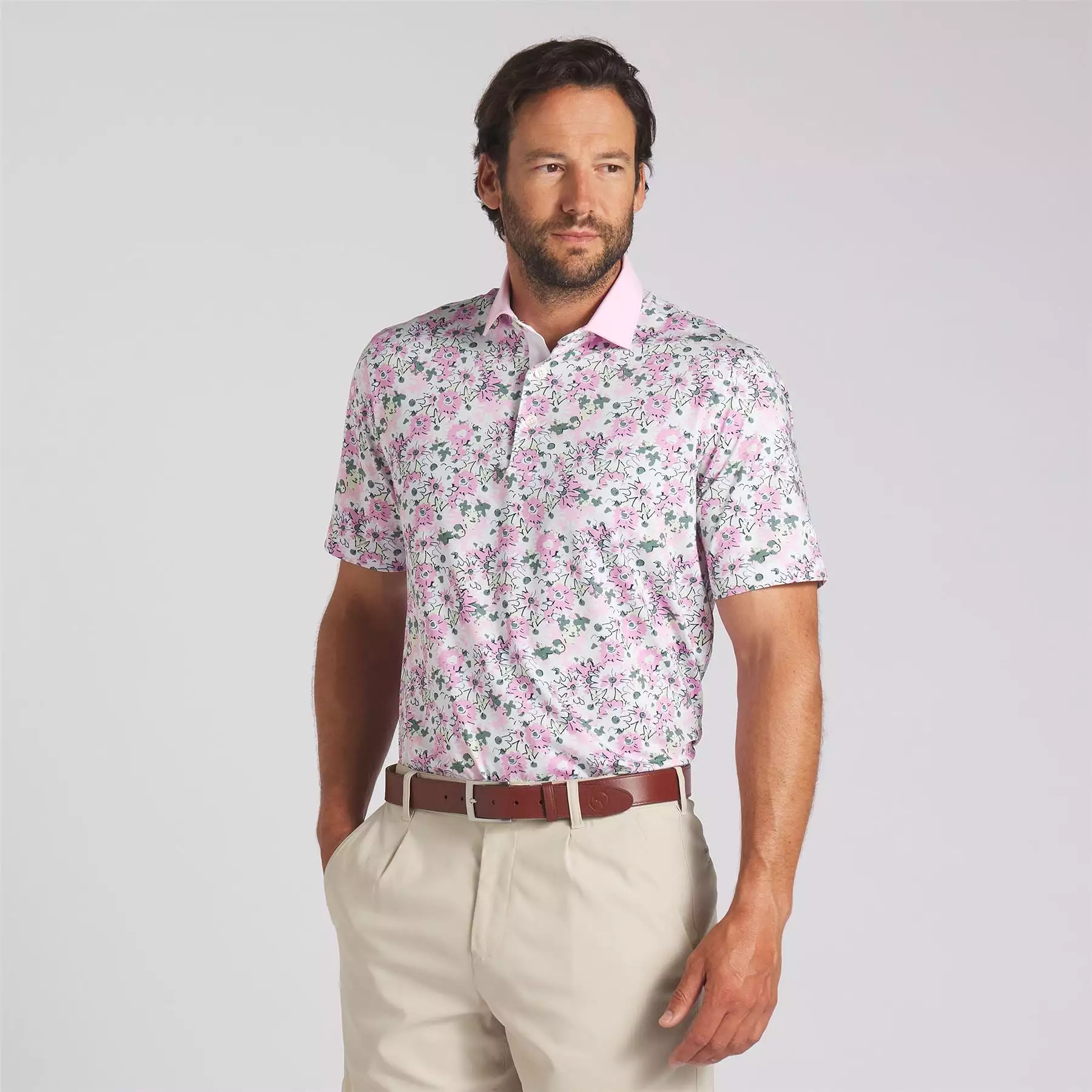 x AP Floral Polo White/Pink - SS24